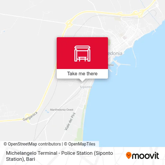 Michelangelo Terminal - Police Station (Siponto Station) map