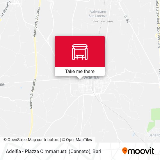 Adelfia - Piazza Cimmarrusti (Canneto) map
