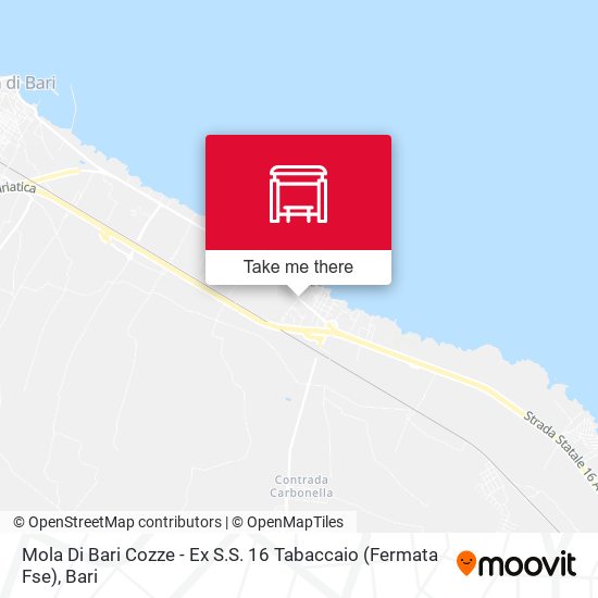 Mola Di Bari Cozze - Ex S.S. 16 Tabaccaio (Fermata Fse) map