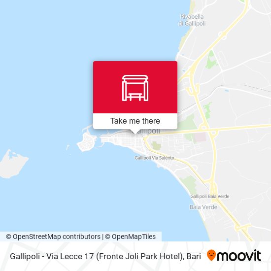 Gallipoli - Via Lecce 17 (Fronte Joli Park Hotel) map