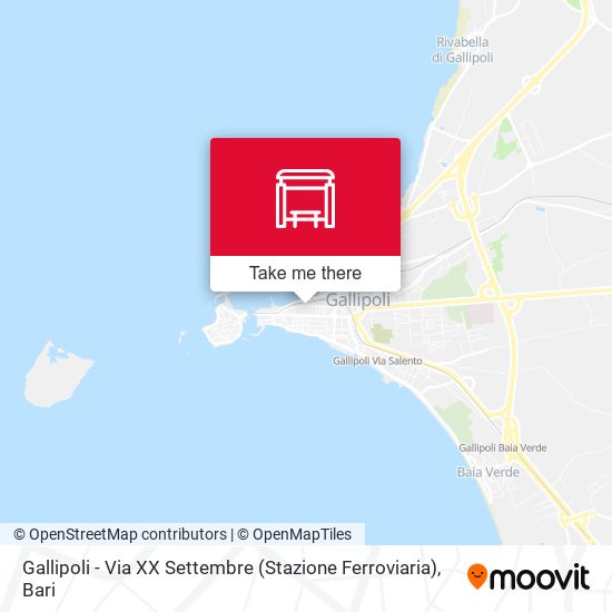 Gallipoli - Via XX Settembre (Stazione Ferroviaria) map