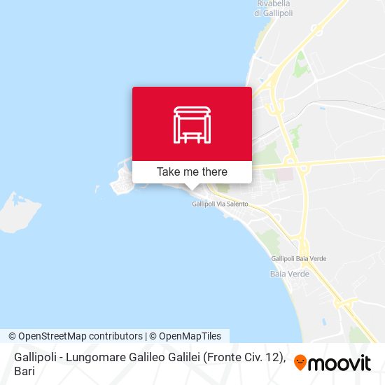 Gallipoli - Lungomare Galileo Galilei (Fronte Civ. 12) map