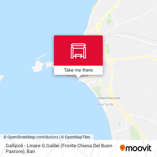 Gallipoli - Lmare G.Galilei (Fronte Chiesa Del Buon Pastore) map