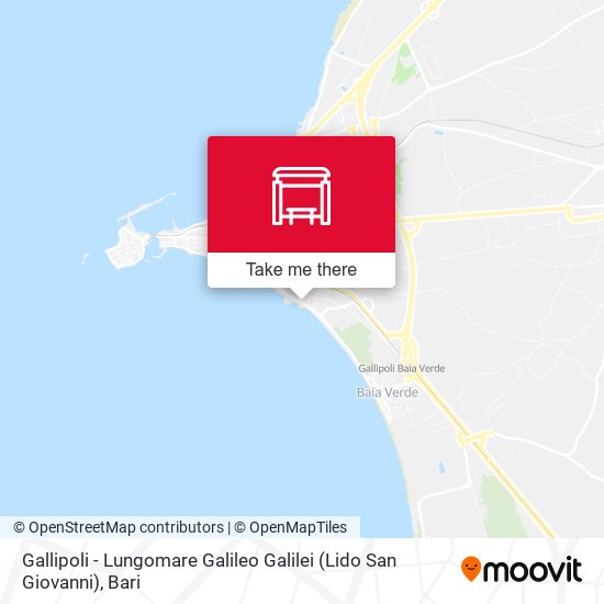 Gallipoli - Lungomare Galileo Galilei (Lido San Giovanni) map