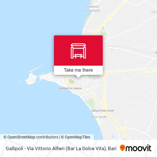 Gallipoli - Via Vittorio Alfieri (Bar La Dolce Vita) map