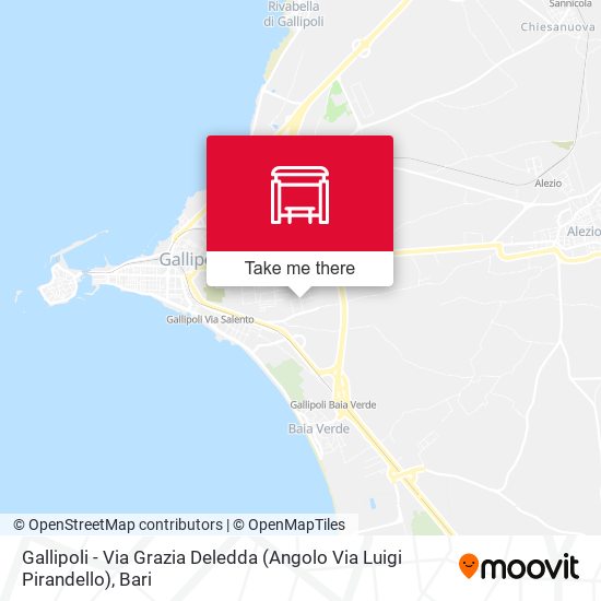 Gallipoli - Via Grazia Deledda (Angolo Via Luigi Pirandello) map