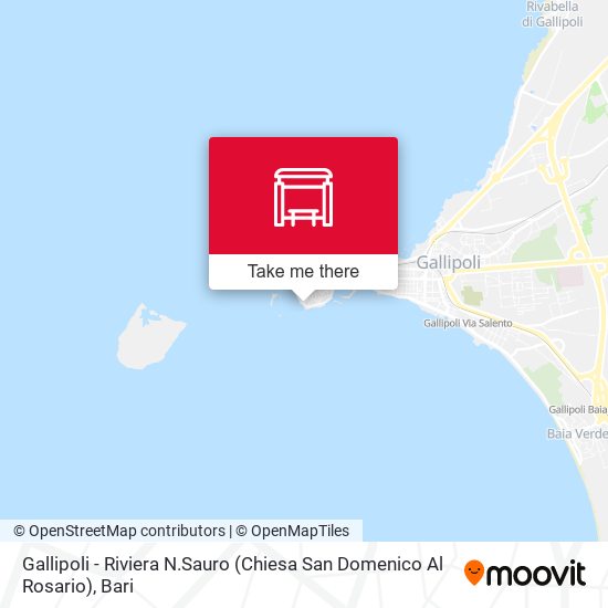 Gallipoli - Riviera N.Sauro (Chiesa San Domenico  Al Rosario) map