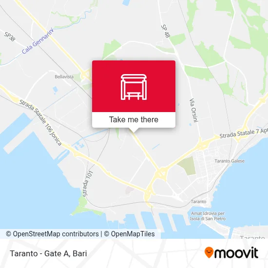 Taranto - Gate A map