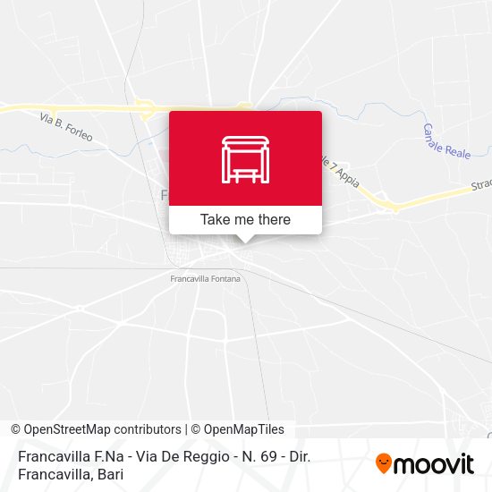 Francavilla F.Na - Via De Reggio - N. 69 - Dir. Francavilla map