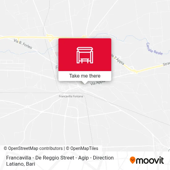 Francavilla - De Reggio Street - Agip - Direction Latiano map