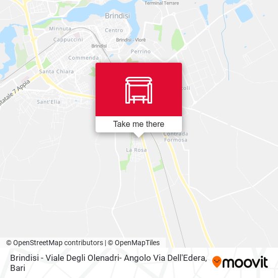 Brindisi - Viale Degli Olenadri- Angolo Via Dell'Edera map