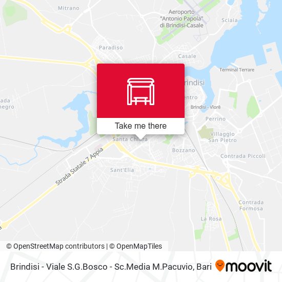 Brindisi - Viale S.G.Bosco - Sc.Media M.Pacuvio map