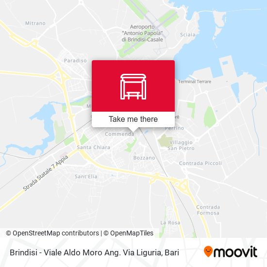Brindisi - Viale Aldo Moro Ang. Via Liguria map