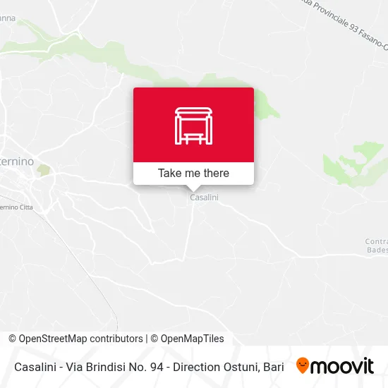 Casalini - Via Brindisi No. 94 - Direction Ostuni map