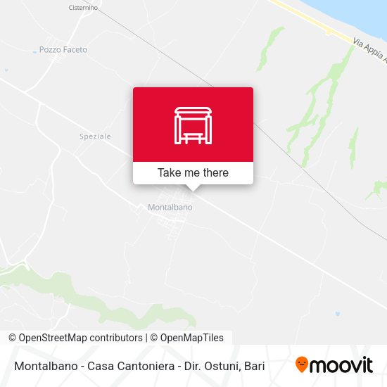 Montalbano - Casa Cantoniera - Dir. Ostuni map