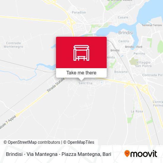 Brindisi - Via Mantegna - Piazza Mantegna map