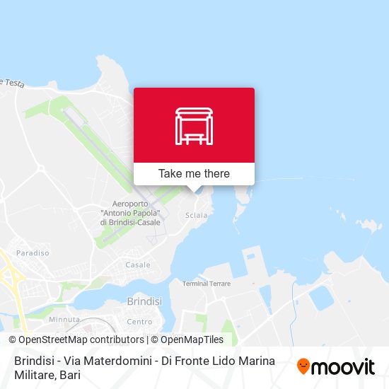 Brindisi - Via Materdomini - Di Fronte Lido Marina Militare map