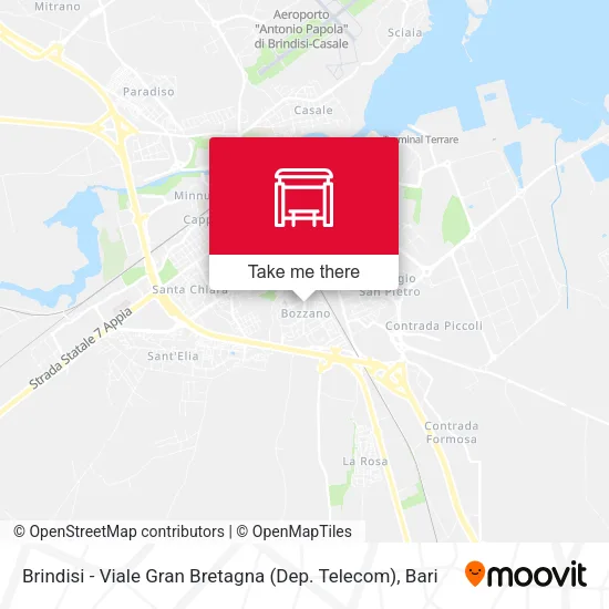 Brindisi - Viale Gran Bretagna (Dep. Telecom) map