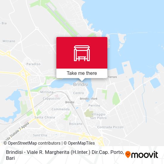 Brindisi - Viale R. Margherita (H.Inter.) Dir.Cap. Porto map