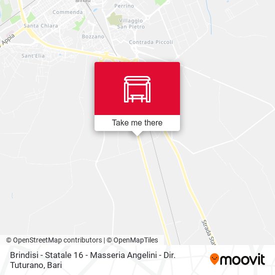 Brindisi - Statale 16 - Masseria Angelini - Dir. Tuturano map