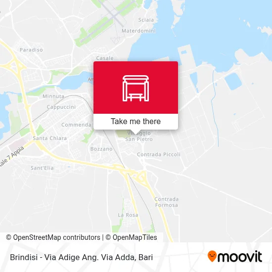 Brindisi - Via Adige Ang. Via Adda map