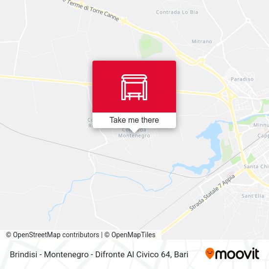 Brindisi - Montenegro - Difronte Al Civico 64 map