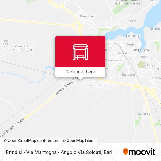 Brindisi - Via Mantegna - Angolo Via Soldati map
