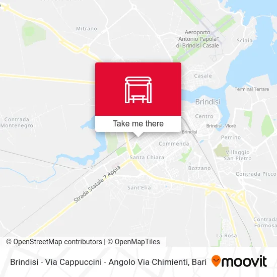 Brindisi - Via Cappuccini - Angolo Via Chimienti map