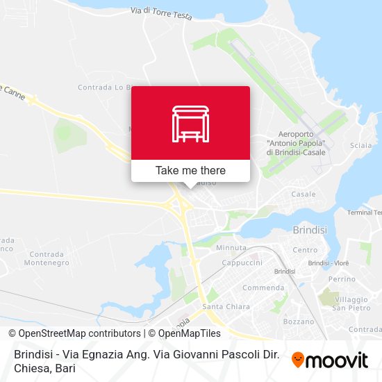 Brindisi - Via Egnazia Ang. Via Giovanni Pascoli Dir. Chiesa map
