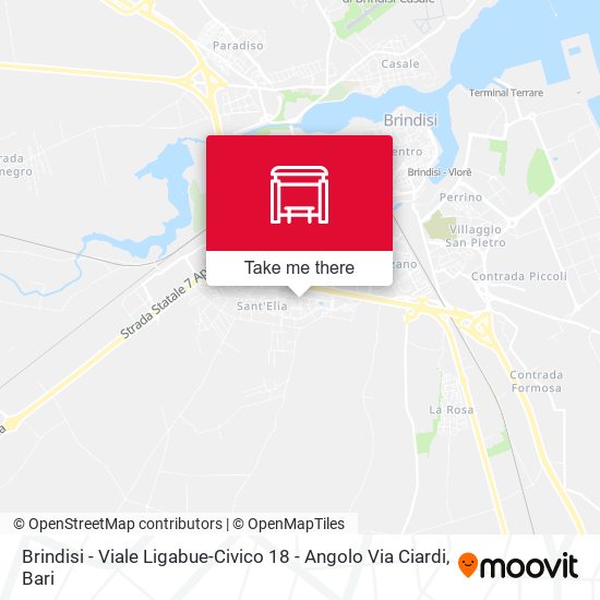 Brindisi - Viale Ligabue-Civico 18 - Angolo Via Ciardi map