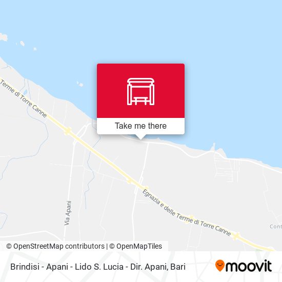Brindisi - Apani - Lido S. Lucia - Dir. Apani map