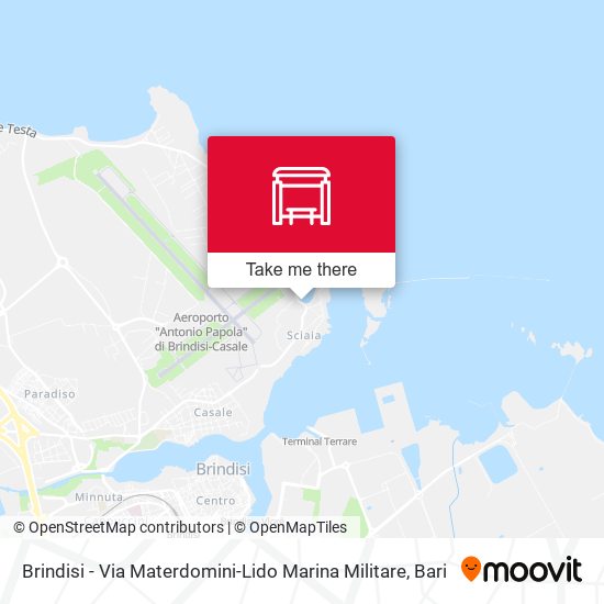 Brindisi - Via Materdomini-Lido Marina Militare map