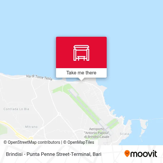 Brindisi - Punta Penne Street-Terminal map