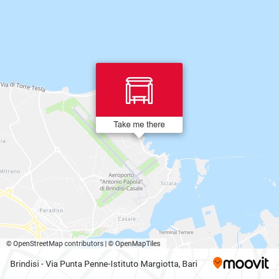 Brindisi - Via Punta Penne-Istituto Margiotta map