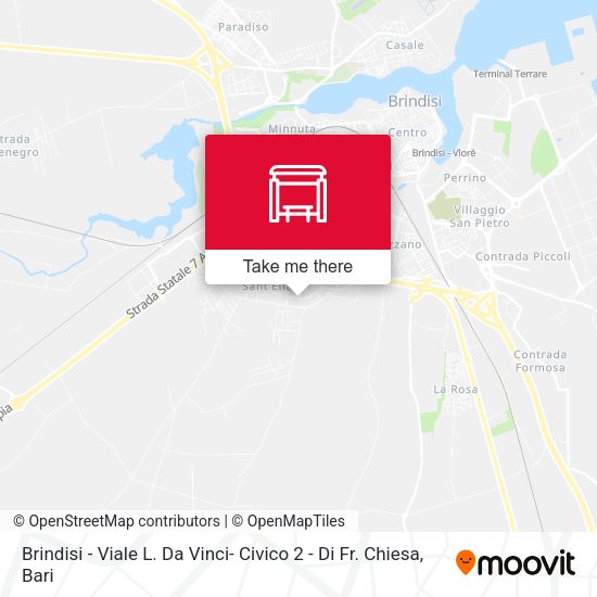 Brindisi - Viale L. Da Vinci- Civico 2 - Di Fr. Chiesa map