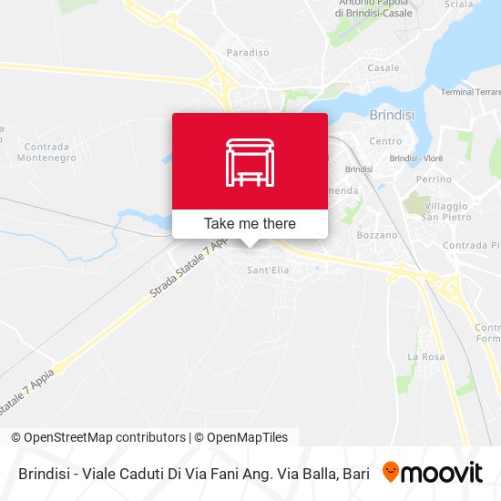 Brindisi - Viale Caduti Di Via Fani Ang. Via Balla map