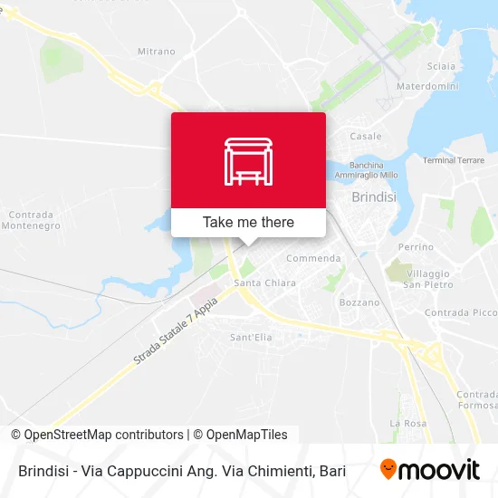 Brindisi - Via Cappuccini Ang. Via Chimienti map