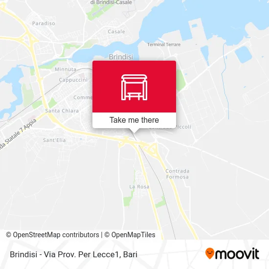 Brindisi - Provincial Road to Lecce 1 map