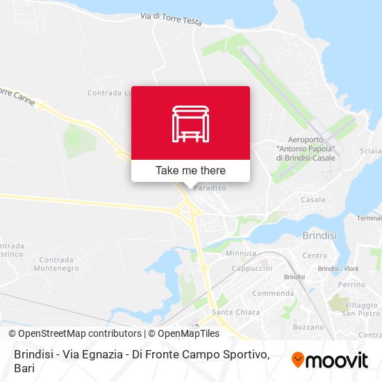 Brindisi - Via Egnazia - Di Fronte Campo Sportivo map