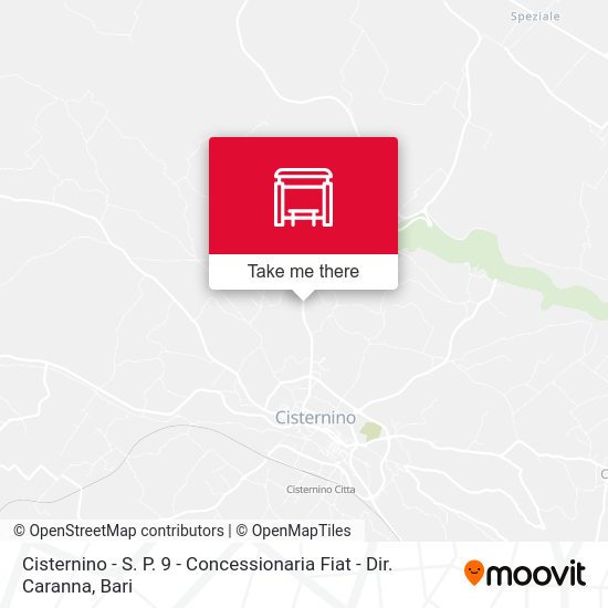 Cisternino - S. P. 9 - Concessionaria Fiat - Dir. Caranna map