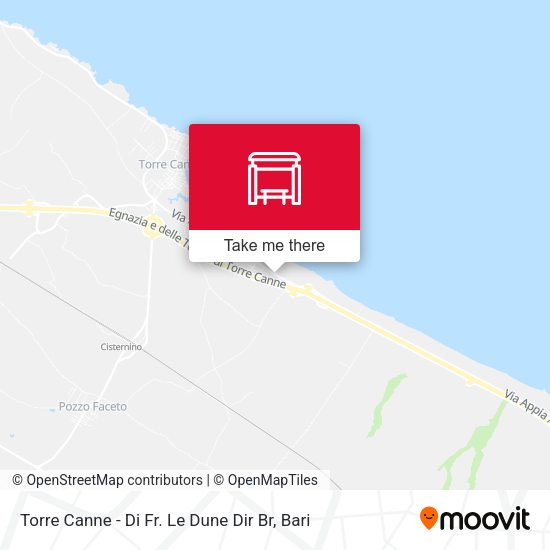 Torre Canne - Di Fr. Le Dune Dir Br map