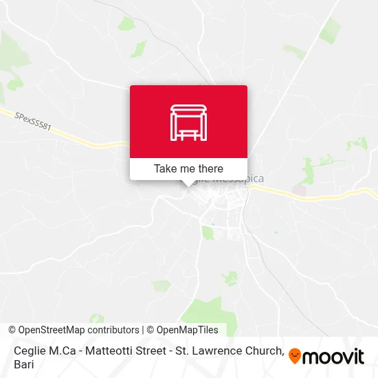 Ceglie M.Ca - Matteotti Street - St. Lawrence Church map