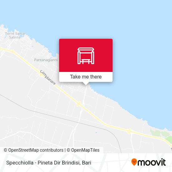 Specchiolla - Pineta Dir Brindisi map