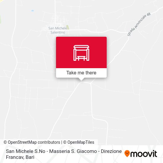 San Michele S.No - Masseria S. Giacomo - Direzione Francav map