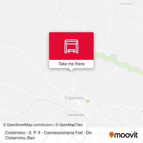 Cisternino - S. P. 9 - Concessionaria Fiat - Dir. Cisternino map