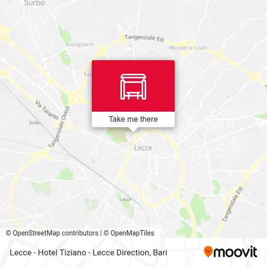Lecce - Hotel Tiziano - Lecce Direction map