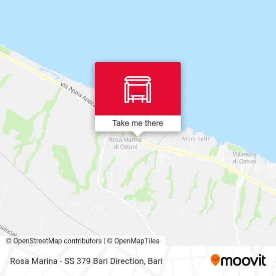 Rosa Marina - SS 379 Bari Direction map