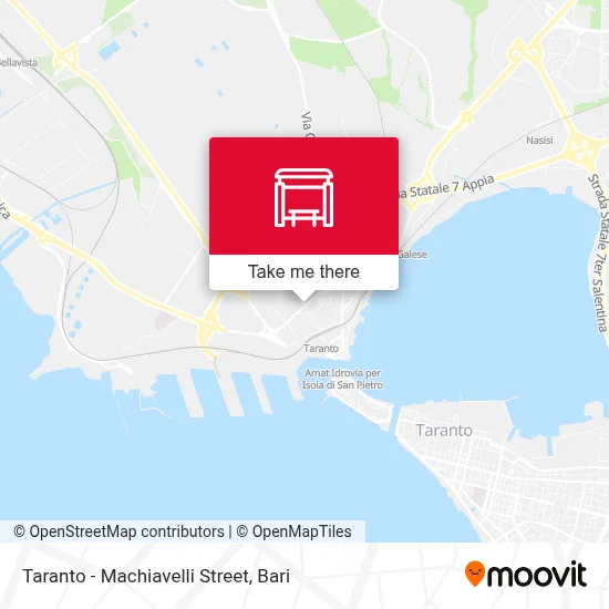 Taranto - Machiavelli Street map