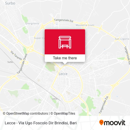 Lecce - Via Ugo Foscolo Dir Brindisi map