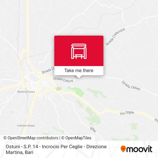 Ostuni - S.P. 14 - Incrocio Per Ceglie - Direzione Martina map